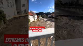 Extremes Hochwasser in Brücke an der Mur hochwasser flood viralvideo trending foryou [upl. by Noived]