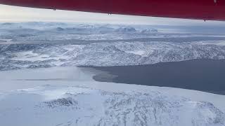 Flying Into Sisimiut Western Greenland March 2023 [upl. by Hugues]