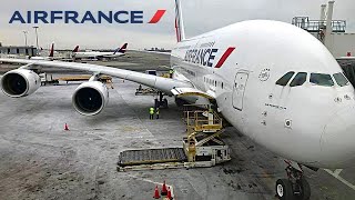 🇺🇸 New York JFK  Paris CDG 🇫🇷 Air France Airbus A380 FULL FLIGHT REPORT AF7 [upl. by Talie794]