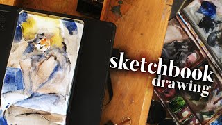 morning sketchbook drawing using watercolors [upl. by Aleac806]