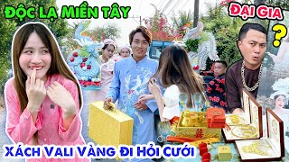 Đám Cưới Tiền Tỷ Của LinhBarbie  Chú Rể Xách Vali Vàng Đi Rước Dâu  Vê Vê Channel [upl. by Anilesor]