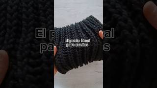 Mi PUNTO favorito para CUELLO o bufanda queda esponjoso y elástico🥰 DOS AGUJAS tricot  palillos [upl. by Walker126]