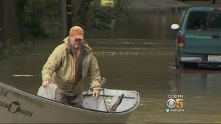 Guerneville Streets Flooded As Russian River Overflows [upl. by Darell]