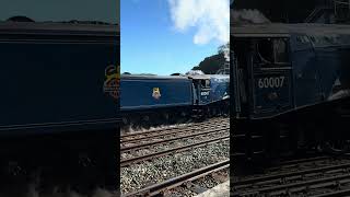 60007 Sir Nigel Gresley at Bangor 18924 train mainlinesteam 60007 bigtrain heritagerailways [upl. by Ayojal664]