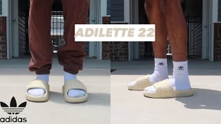 Adidas Adilette 22 Slide Review  On foot [upl. by Reggie788]