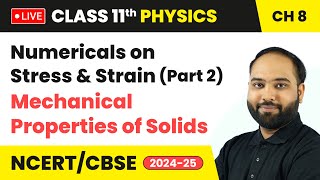 Numericals on Stress and Strain Part 2  Mechanical Properties of Solids  Class 11 Physics Ch 8 [upl. by Inaja]