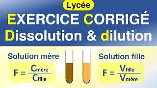 Les solutions aqueuses  dissolution et dilution  Chimie  Lycée [upl. by Faludi136]