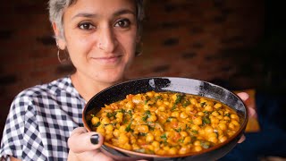 Delicious chickpea spinach curry  Food with Chetna [upl. by Towney]