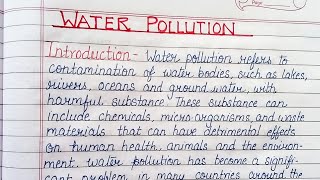 Water Pollution essay  Essay on water pollution in English essay writing essay in English Essay [upl. by Ledua]