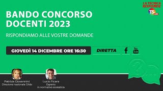 Bando concorso docenti 2023 rispondiamo alle vostre domande [upl. by Eima]