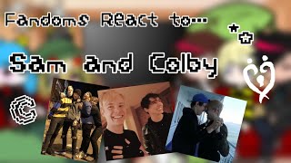 Fandoms React to…  Sam and Colby  15  Gacha Club  GCRV [upl. by Kroll]