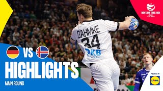 Their first Main Round win  Germany vs Iceland  Highlights  Mens EHF EURO 2024 [upl. by Haroun]