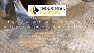 Repair a concrete floor with cementitious Neodur HE 65 100 m2  Industrial Flooring LLC [upl. by Mctyre]