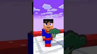 Fat 2 Fit Baby Superman vs Flash  Minecraft Shorts funnyanimation minecraft [upl. by Yebba]