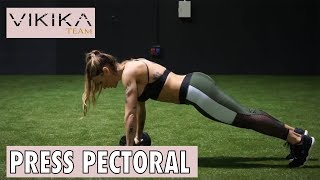 ENTRENAR PECHO EN CASA CON MANCUERNAS  vikikateam [upl. by Leduar]