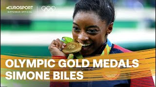 JEUX OLYMPIQUES  Les médailles dor de Simone Biles à Rio 2016 [upl. by Filahk193]