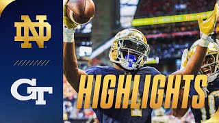 Highlights at Georgia Tech 2024  Notre Dame Football [upl. by Rheinlander98]