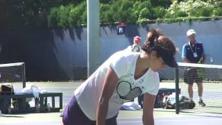 Goerges Practicing at 2012 US Open [upl. by Eitsirk]