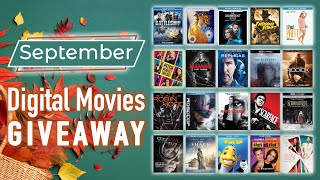 FREE Digital Movies Giveaway  September 2024 🍂 [upl. by Auginahs]