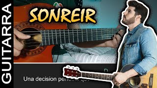 Kurt  Sonreír  Tutorial Guitarra Fácil  Letra y Acordes [upl. by Nomzed]