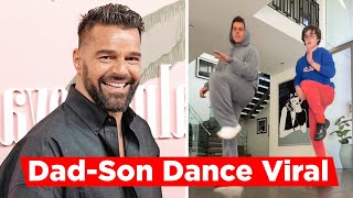 Ricky Martin And Son Valentino Dancing Together In Cute Video [upl. by Puff]