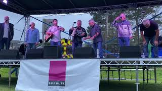 Fisherman’s Friends singing Leaving of Liverpool at the Port Isaac Shanty Festival 2021 [upl. by Newberry]