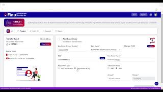 FinoLiteDMTRemitterBeneficiary Addition Transaction [upl. by Anahpos]