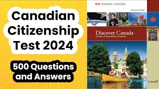 Canadian Citizenship Test 2024  500 Questions and Answers [upl. by Bealle]