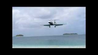 Gulfstream landing at Palmyra Atoll [upl. by Yetak596]