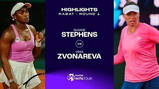 Sloane Stephens vs Vera Zvonareva  2023 Rabat Round 1  WTA Match Highlights [upl. by Marvel]