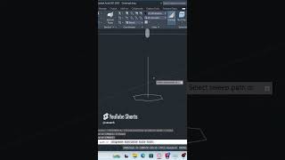 AutoCAD 3D Command Sweep AutoCAD Tutorial architecture autocad shorts [upl. by Jason]