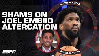 Joel Embiid shoves columnist in locker room after 76ers loss per Shams Charania  SportsCenter [upl. by Notrab]