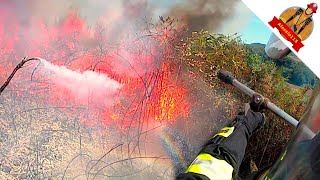 PROTEZIONE CIVILE Antincendio Boschivo 2018 Helmet Cam Fire Fighting  Prima Parte [upl. by De Witt]