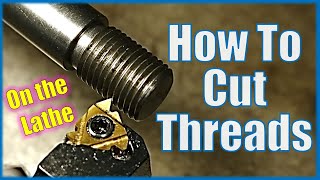 How to cut a thread on a manual lathe Intermediate method ideal for home workshop amp hobby engineer [upl. by Mallory]