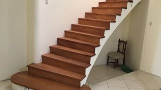 INSTALACIÓN DE PASOS PARA ESCALERA EN MADERA PUMAQUIRO Soy Carpintero [upl. by Lizzie]