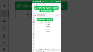 Crear una NUMERACIÓN AUTOMÁTICA en Excel nivel PRO excel microsoftexcel excelavanzado [upl. by Veleda]