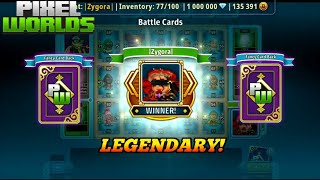 Card Packs Opening Worth 1 Million Gems amp The Battle Cards Gameplay  Pixel Worlds [upl. by Atrim]