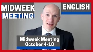 JW English Midweek Meeting 2021 Midweek Meeting October 410 [upl. by Shir]