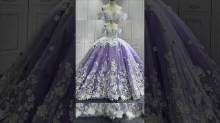 Latest new gown frock design purple colourshorttrending gowndesignyoutubeshorts shortvideogown [upl. by Eimorej307]