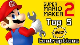 Super Mario Maker 2 Top 5 New CONTRAPTIONS Courses Switch [upl. by Nodal]