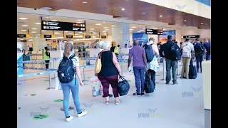 Arrival Hall KOTOKA INTERNATIONAL AIRPORT Accra Ghana [upl. by Ahsinoj2]