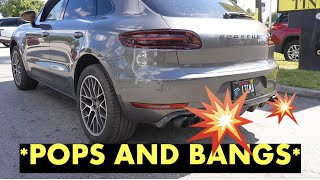 Porsche Macan S Muffler delete and tuned BLOCK YOUR EARS [upl. by Notyarb]