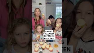 Baking with 4 kids amp 5 dogs 🥴🫠🤣🧁🎃 halloweencupcakes bakingwithkids momof4 nutritionist [upl. by Ainosal]