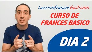 CLASE FRANCES BASICO  Lección 2 🔵⚪🔴 Curso de FRANCES GRATIS para aprender en 15 días 15min al día [upl. by Sukhum804]