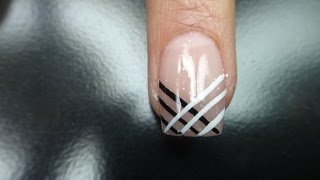 uñas pintadas de negro con blanco [upl. by Esinrahs657]