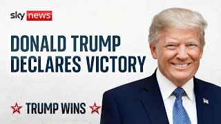 Donald Trump declares victory in the US election [upl. by Girand]