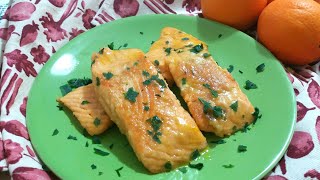 FILETTI di SALMONE allARANCIA in padella 🐟 🍊 Ricetta FACILE di A modo MIO [upl. by Embry]