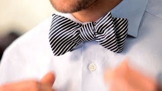 How to Tie a Bow Tie  Mens Fashion [upl. by Irrem]