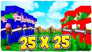 ¡25 VS 25 BATALLA ENTRE EL REY MANUCRAFT Y LA REINA TINENQA  ¡VENID A LUCHAR EN MINECRAFT [upl. by Dleifrag]