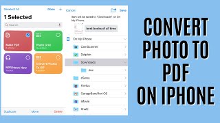 How To Convert Photo Document To PDF on iPhone [upl. by Berl]